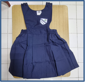 Girl's Navy Pinafore Dress